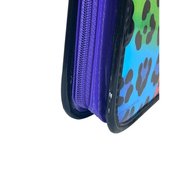 Lisa Frank Leopard Print Zip 3 Ring Binder School Supply Organizer Fantastic - Picture 11 of 16
